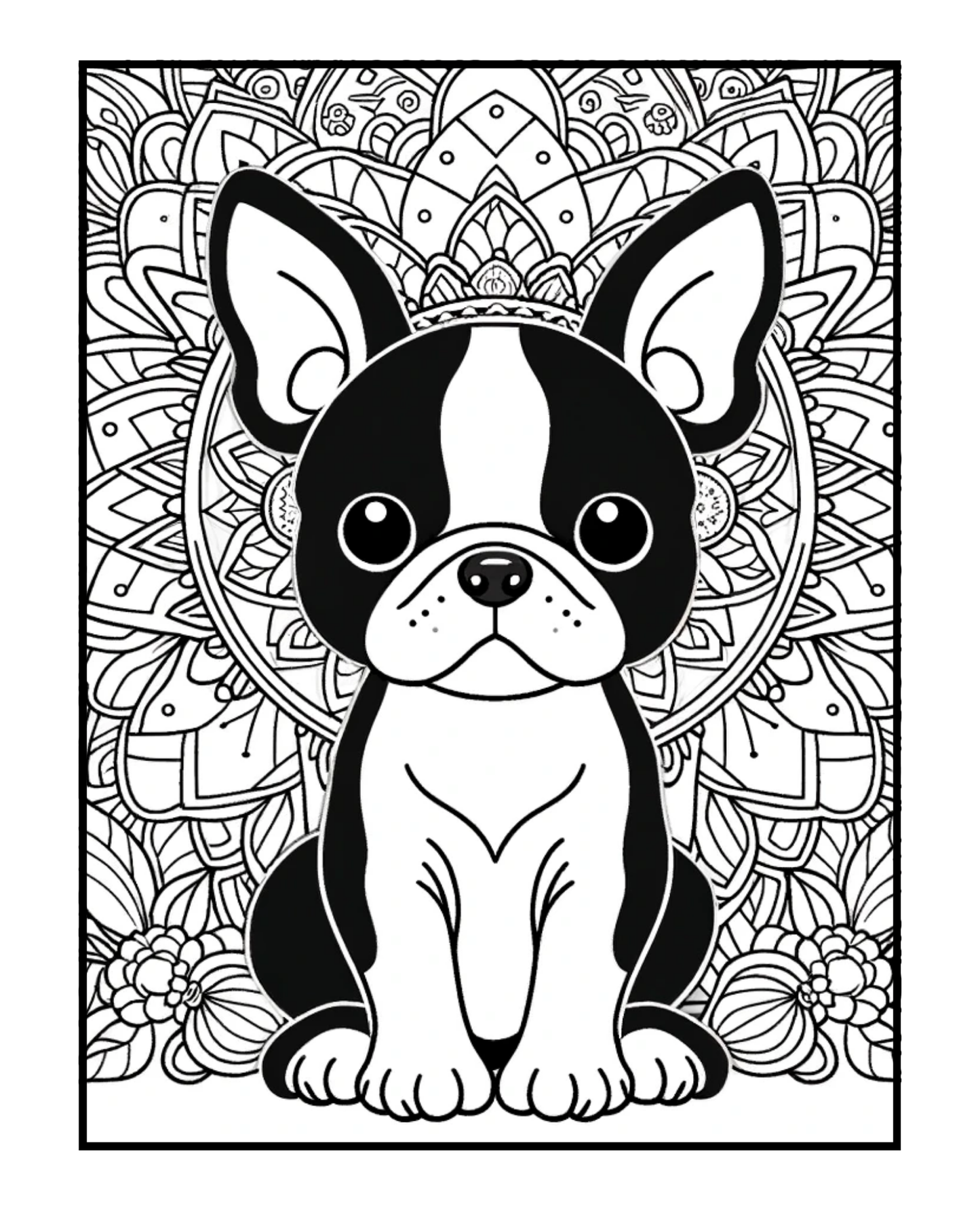 Boston Terrier - Adult Coloring Book