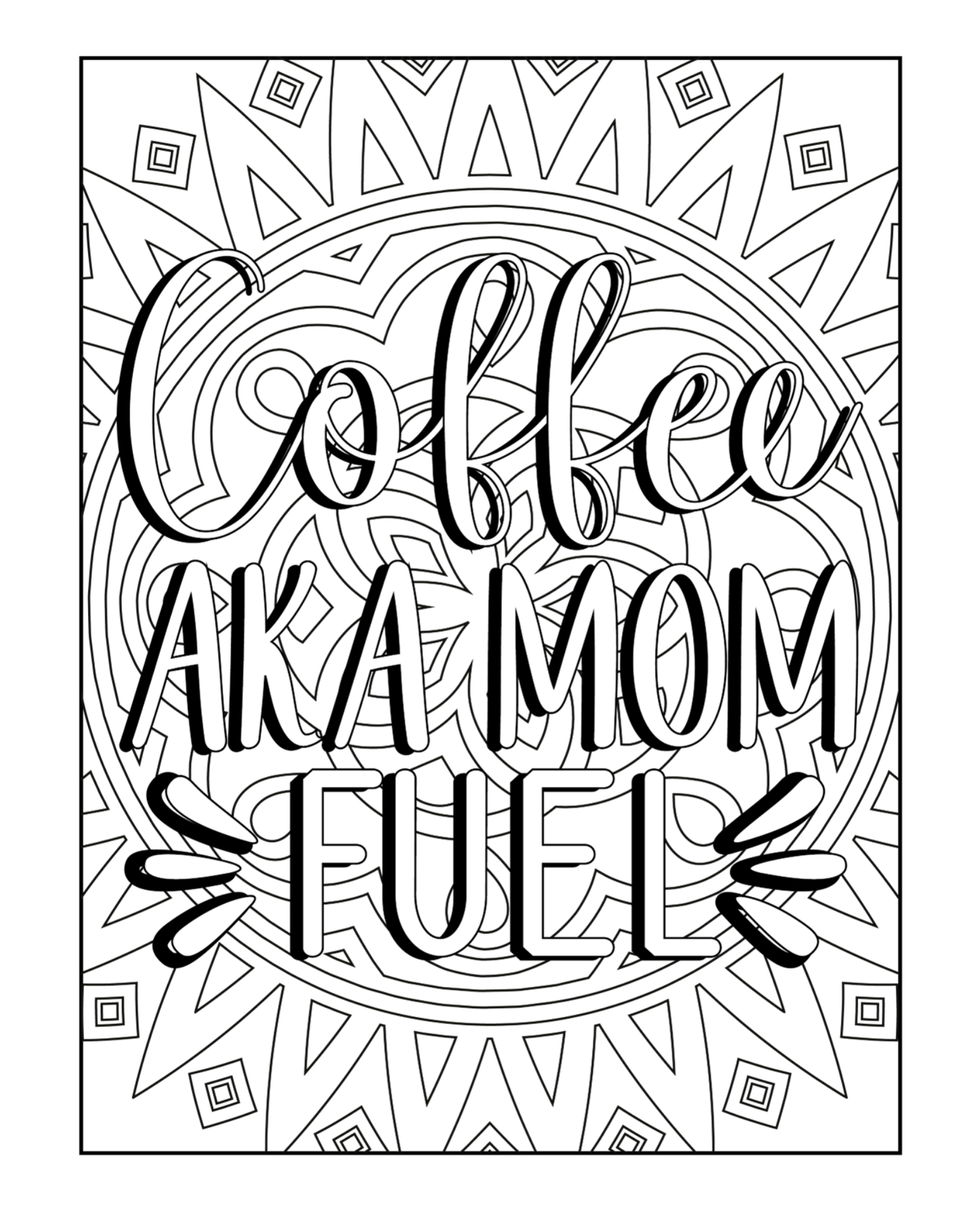 Coffee Loading - Adult Coloring Book