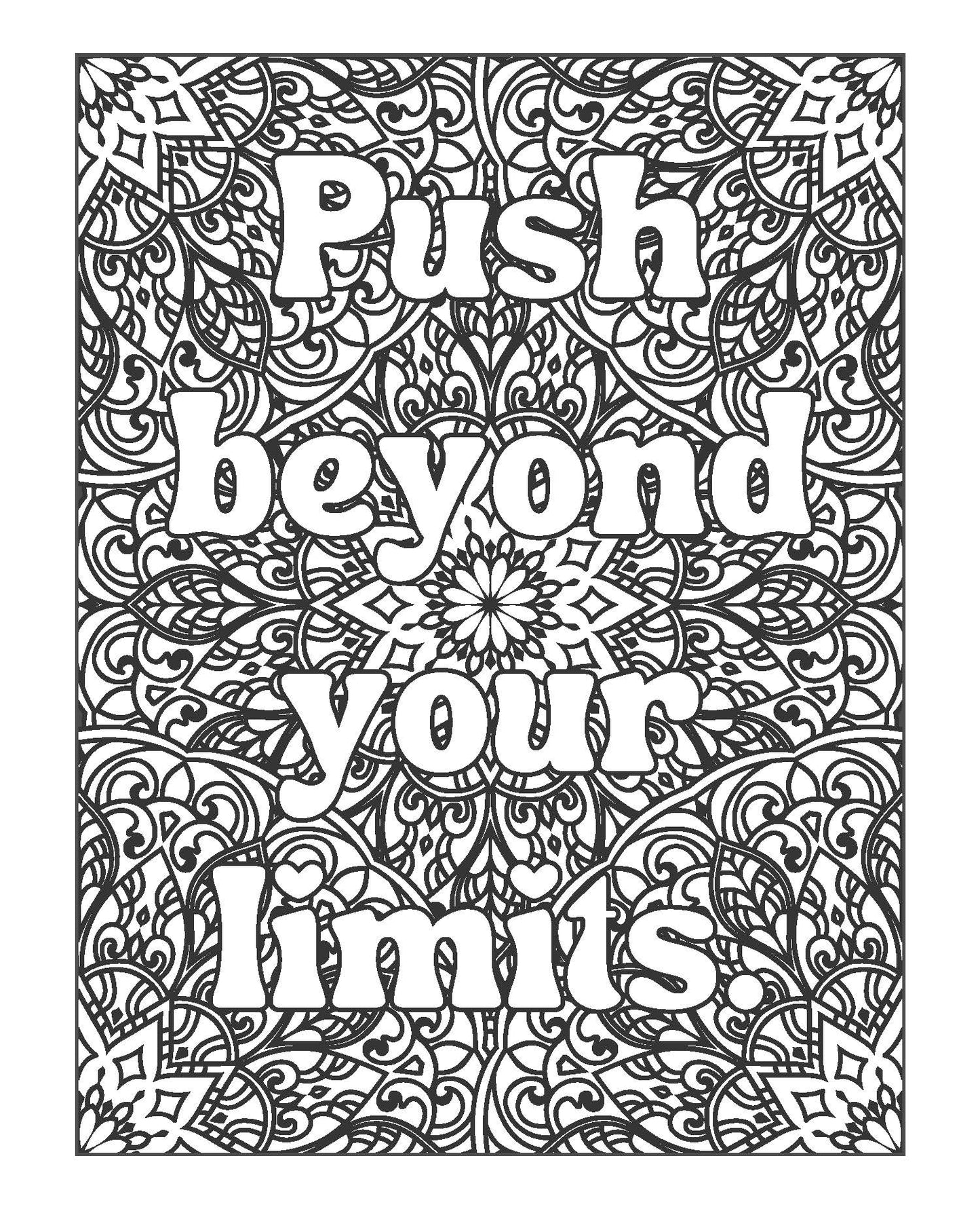 Just A Girl With Goals - Motivational Adult Coloring Book