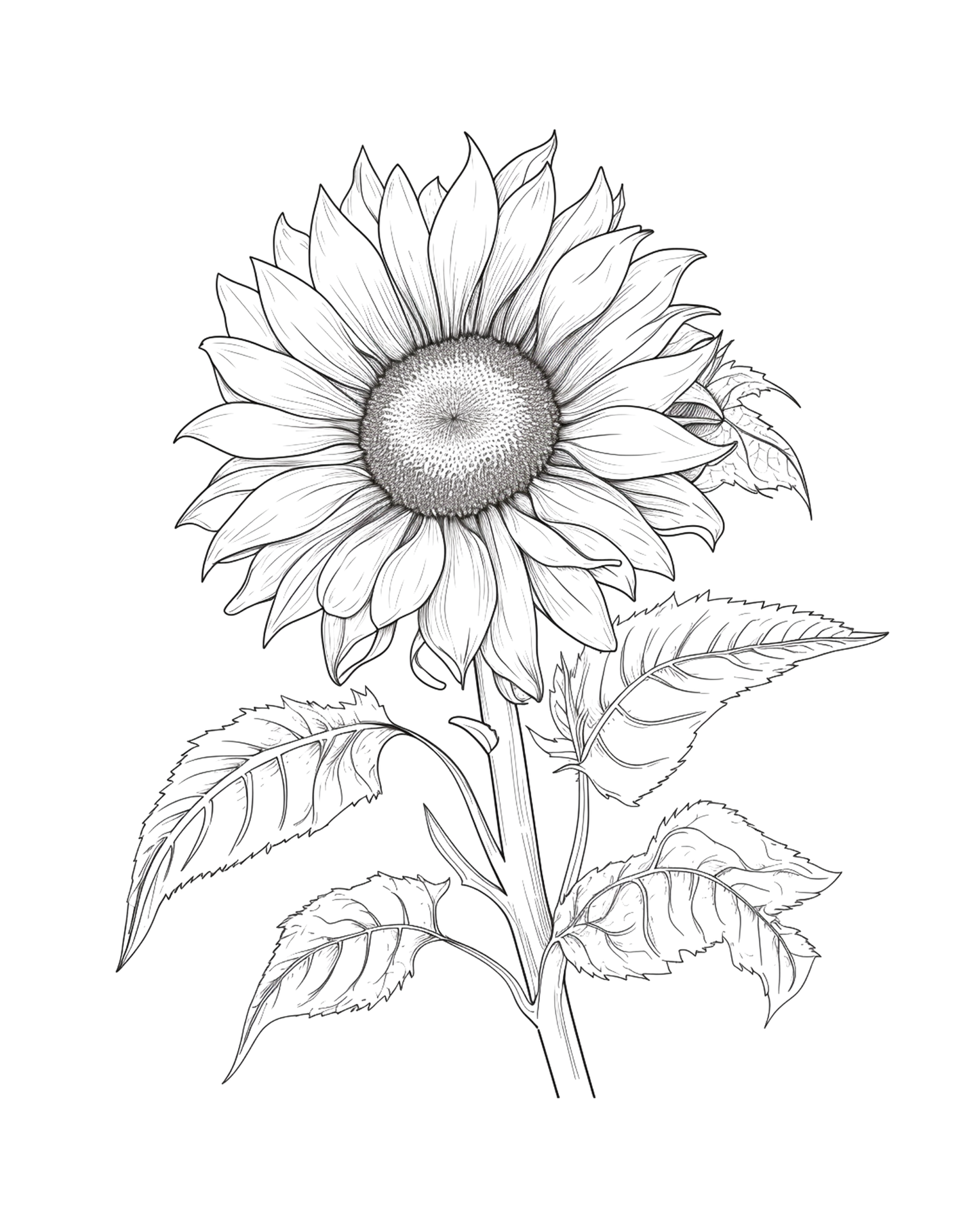 Boho Sunflower- Sunflower Adult Coloring Book