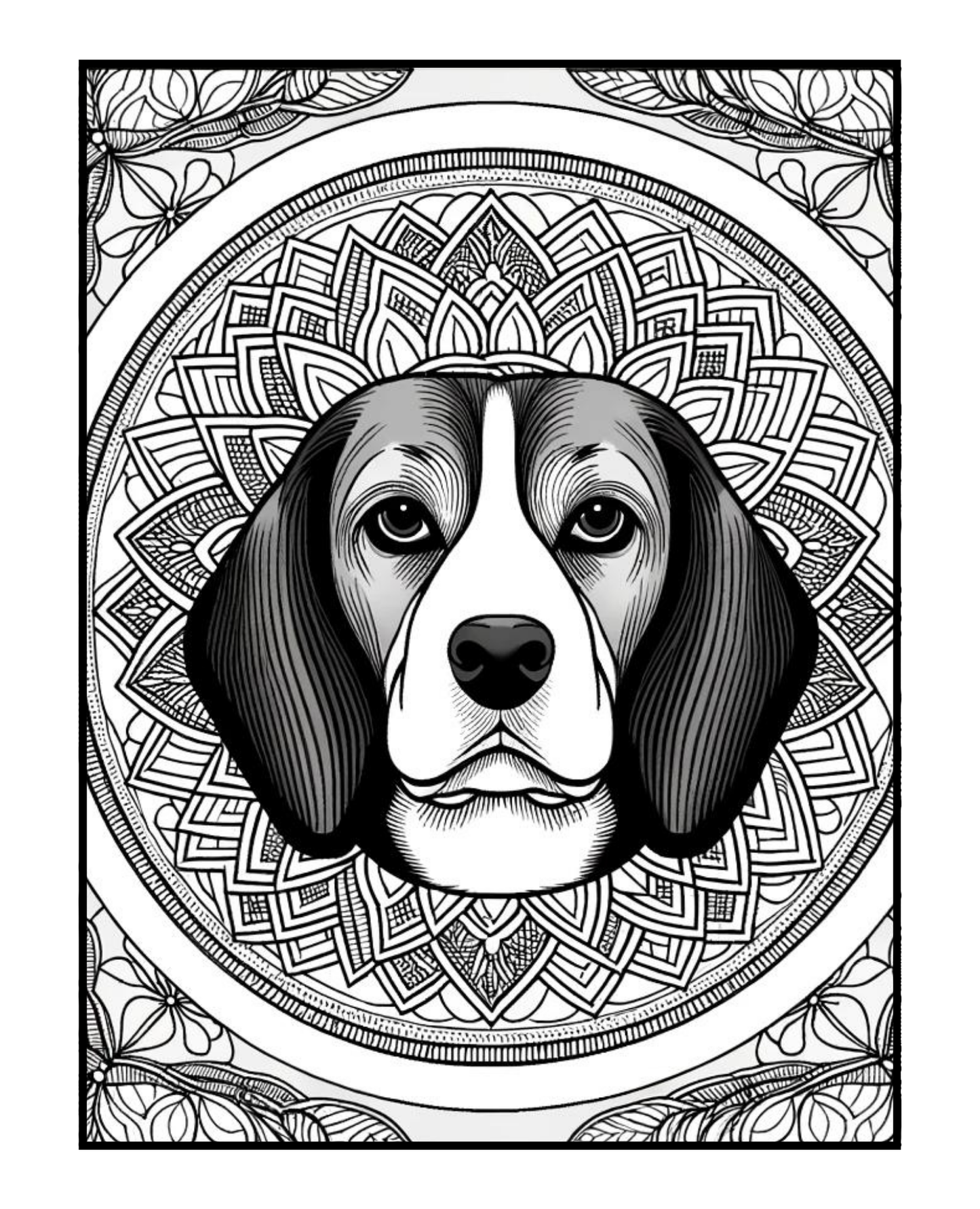 Beagle - Adult Coloring Book