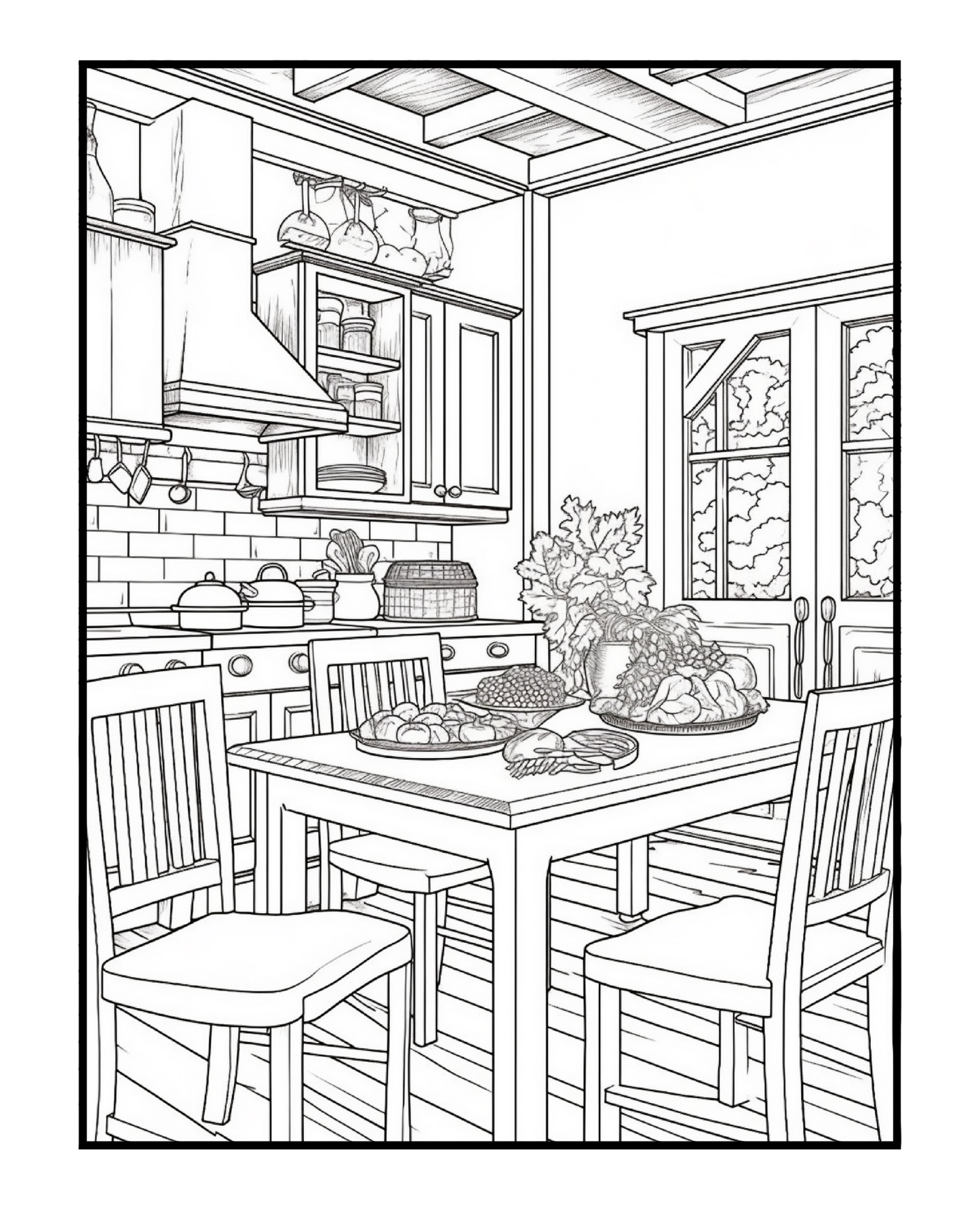 Cozy Kitchen Escapes: An Adult Coloring Adventure
