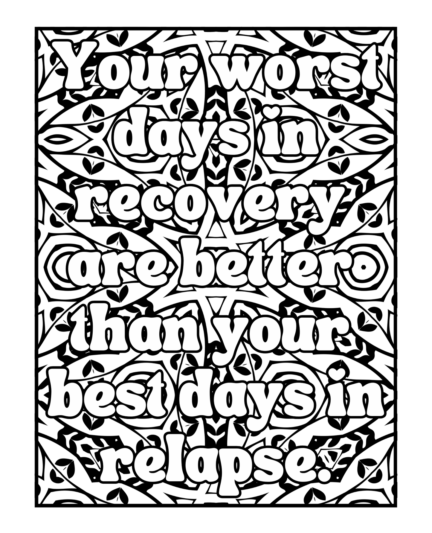 Recovery Mode: ON - Adult Coloring Book