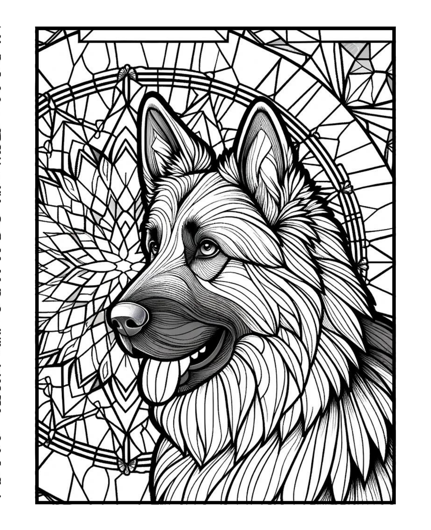 German Shepherd - Adult Coloring Book