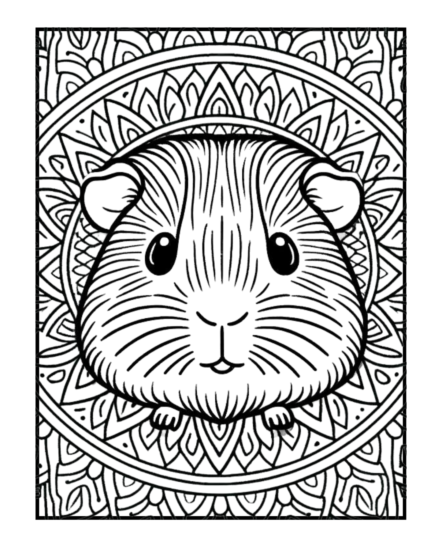 Guinea Pig - Adult Coloring Book