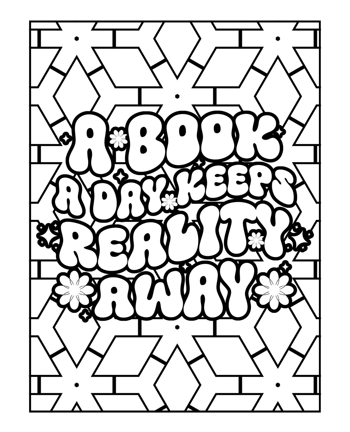 Beyond Black and White - A Book Lovers Adult Coloring Book