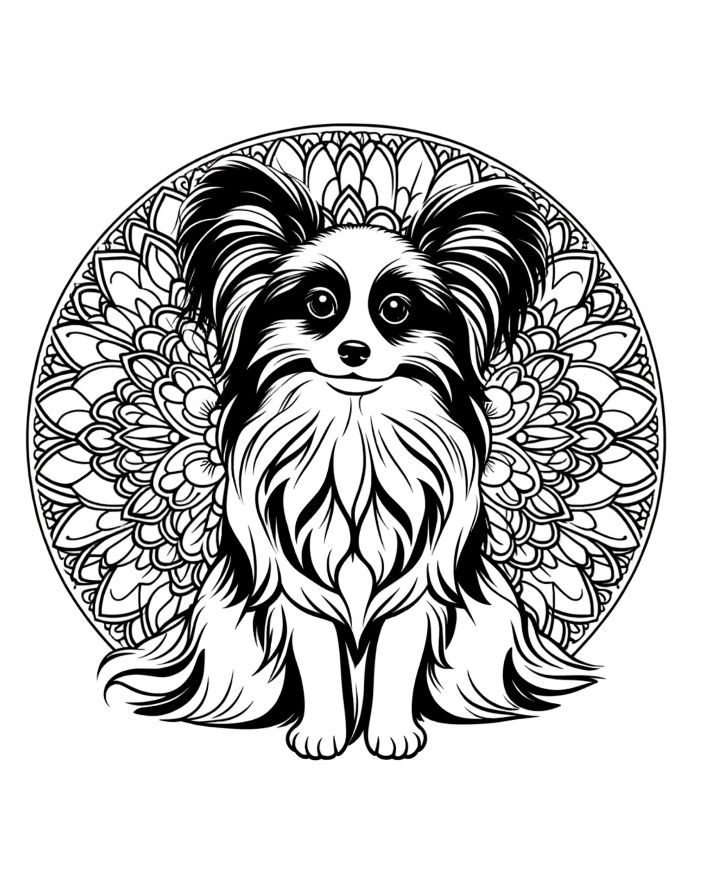 Papillon - Adult Coloring Book