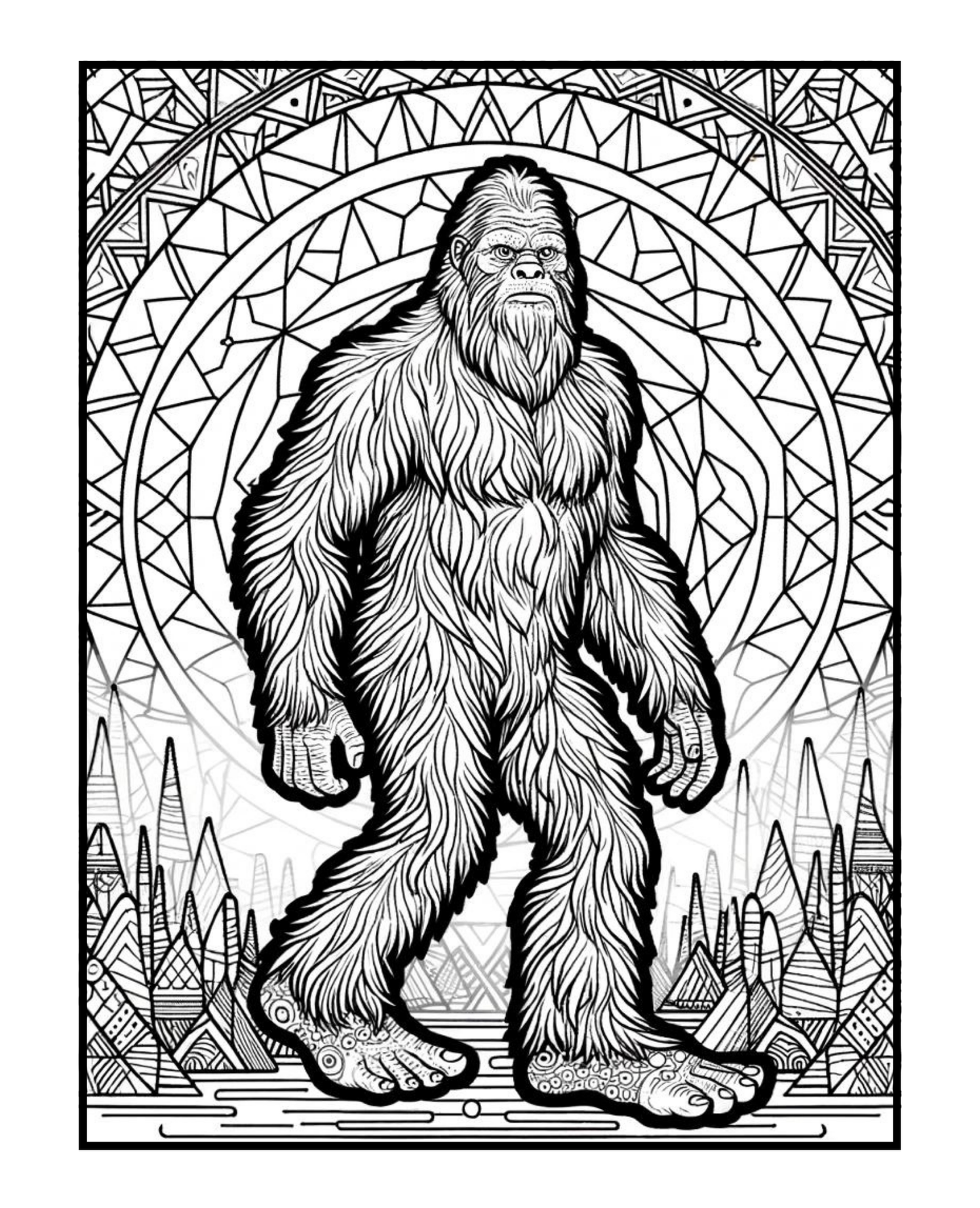 Bigfoot/Sasquatch - Adult Coloring Book