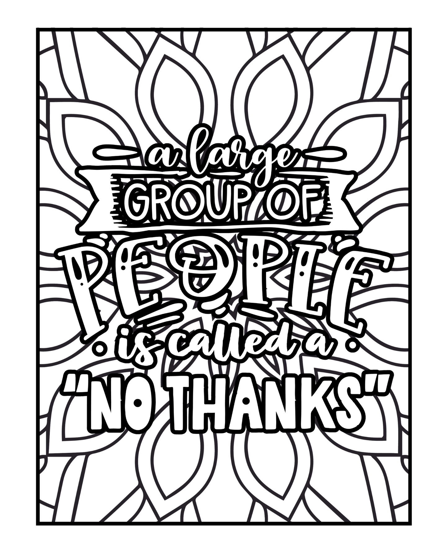 Introvert - Adult Coloring Book