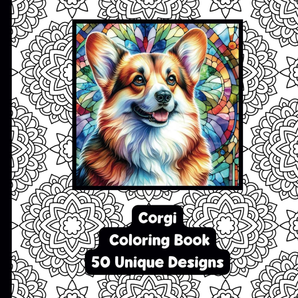 Corgi Mandala - Adult Coloring Book