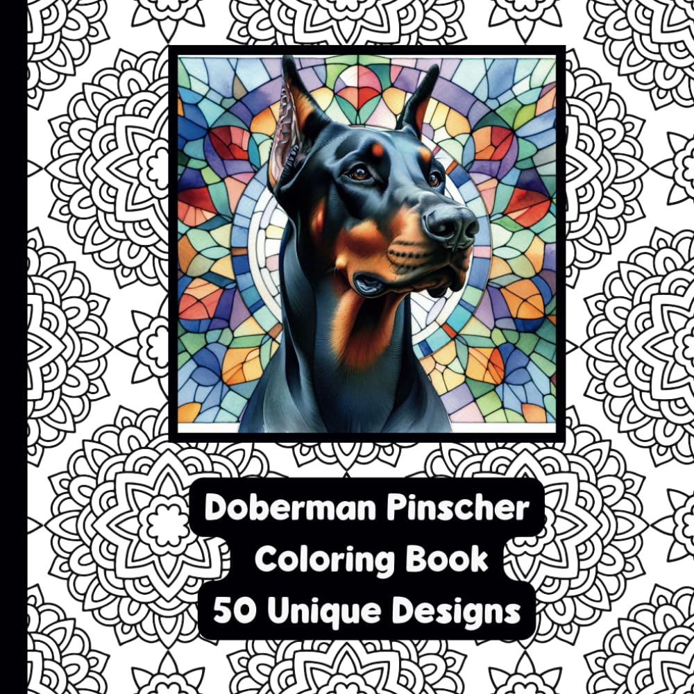 Doberman Pinscher - Adult Coloring Book