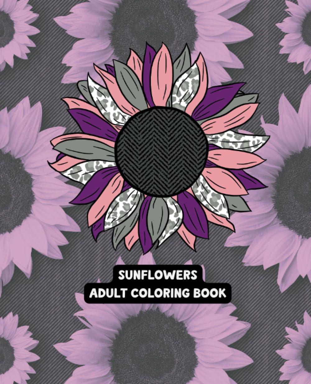 Boho Sunflower- Sunflower Adult Coloring Book