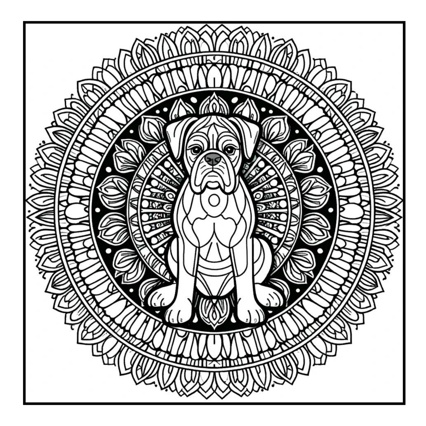 Boxer - Adult Coloring Book