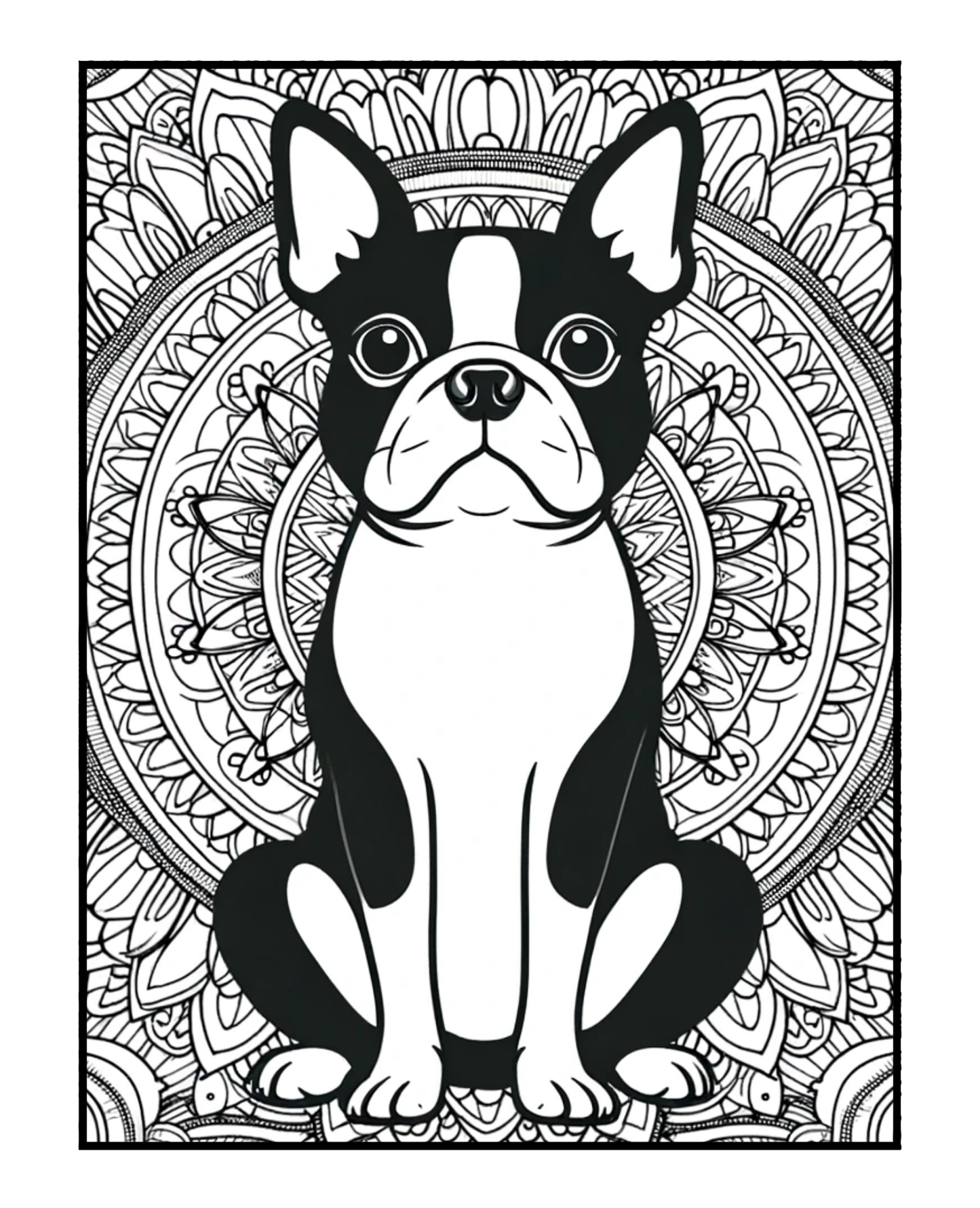 Boston Terrier - Adult Coloring Book