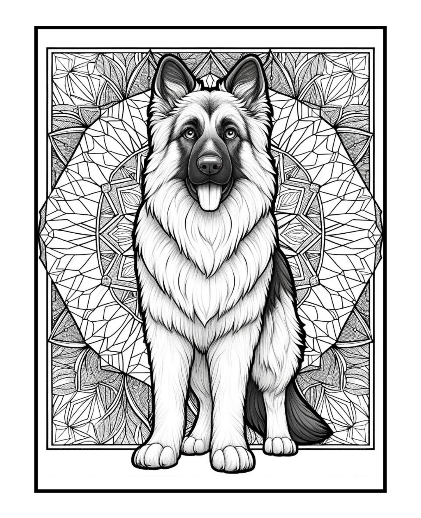German Shepherd - Adult Coloring Book