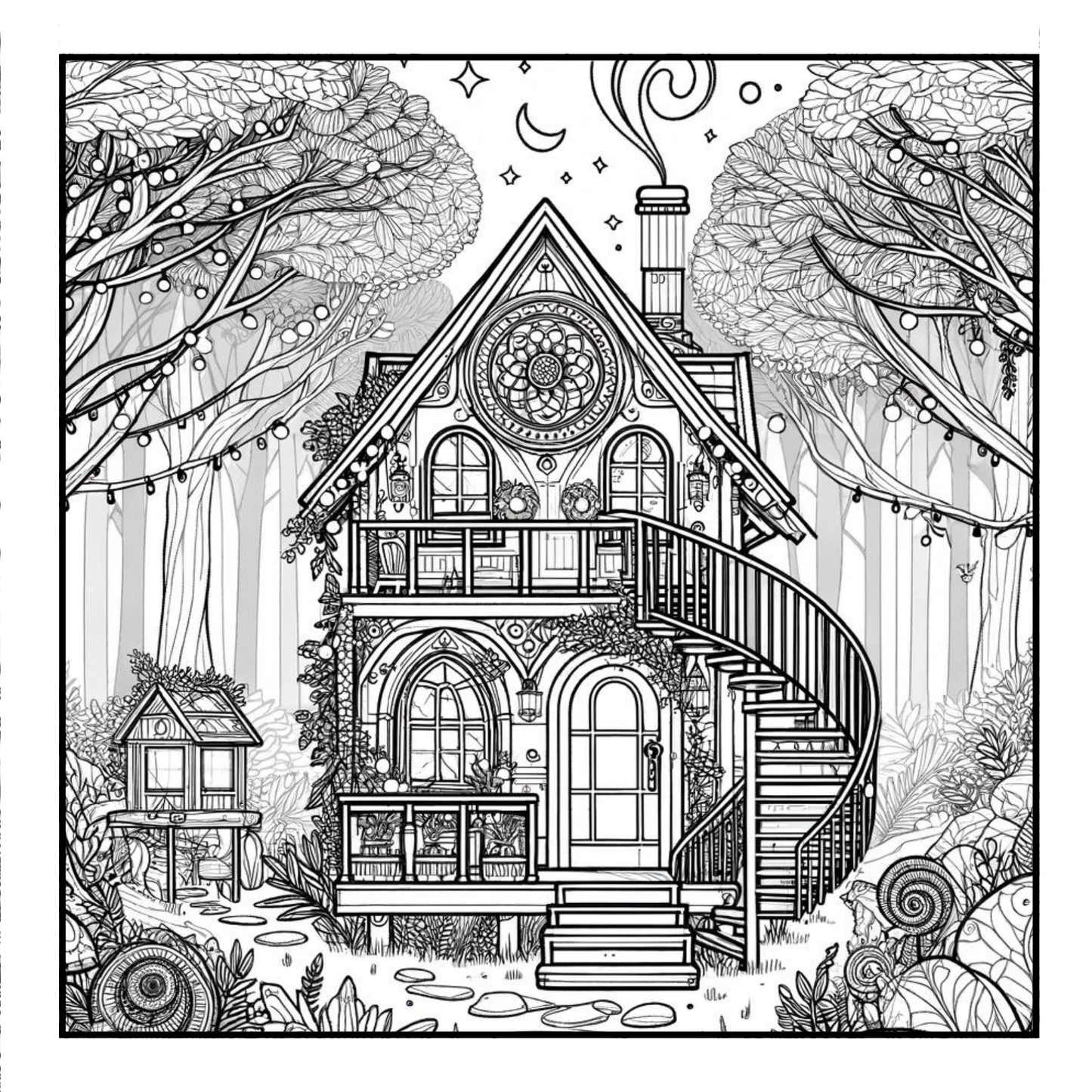 Tiny House Dreams - Adult Coloring Book