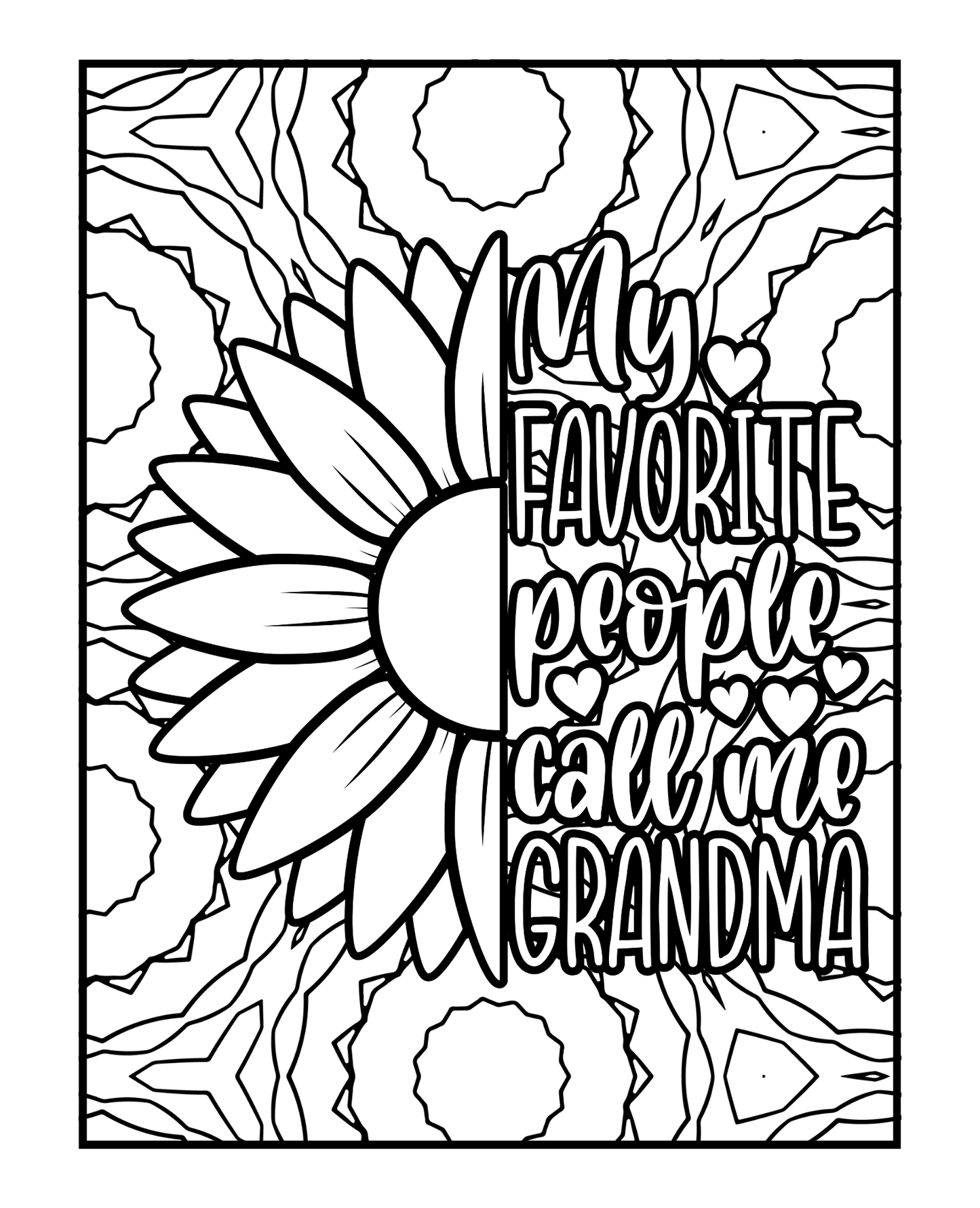 Celebrating Grandma - Adult Coloring Book