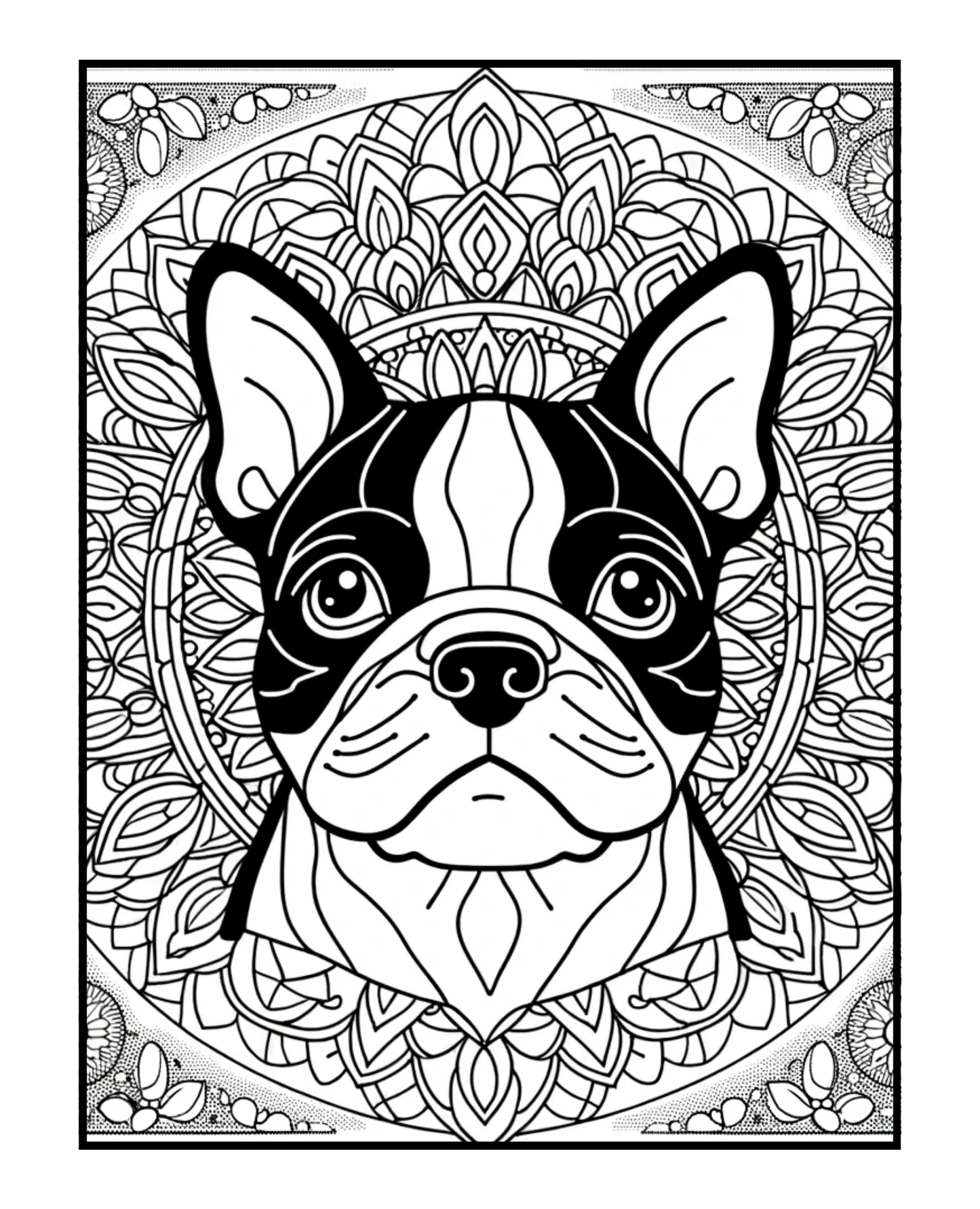 Boston Terrier - Adult Coloring Book