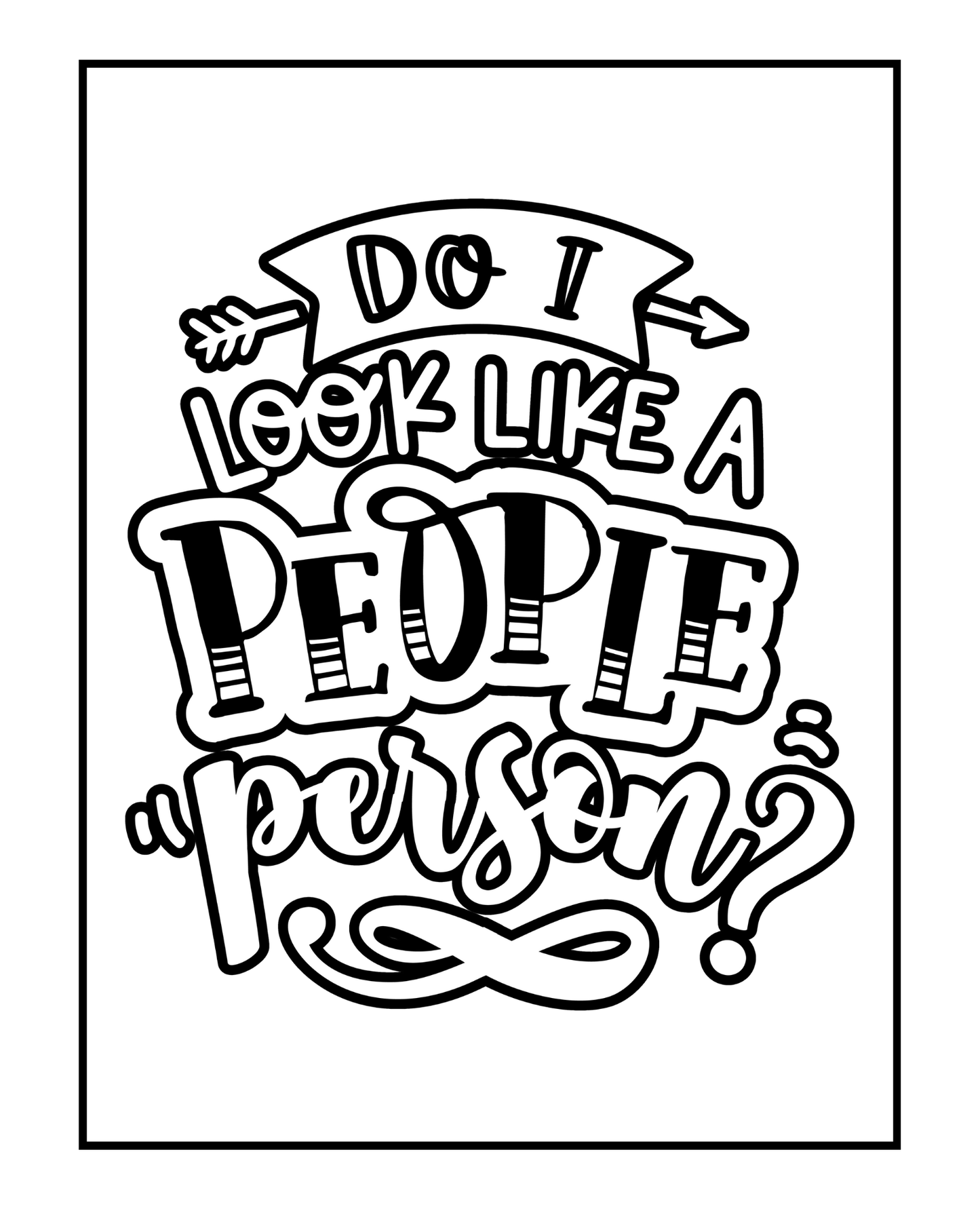 Introvert - Bold and Easy - Adult Coloring Book