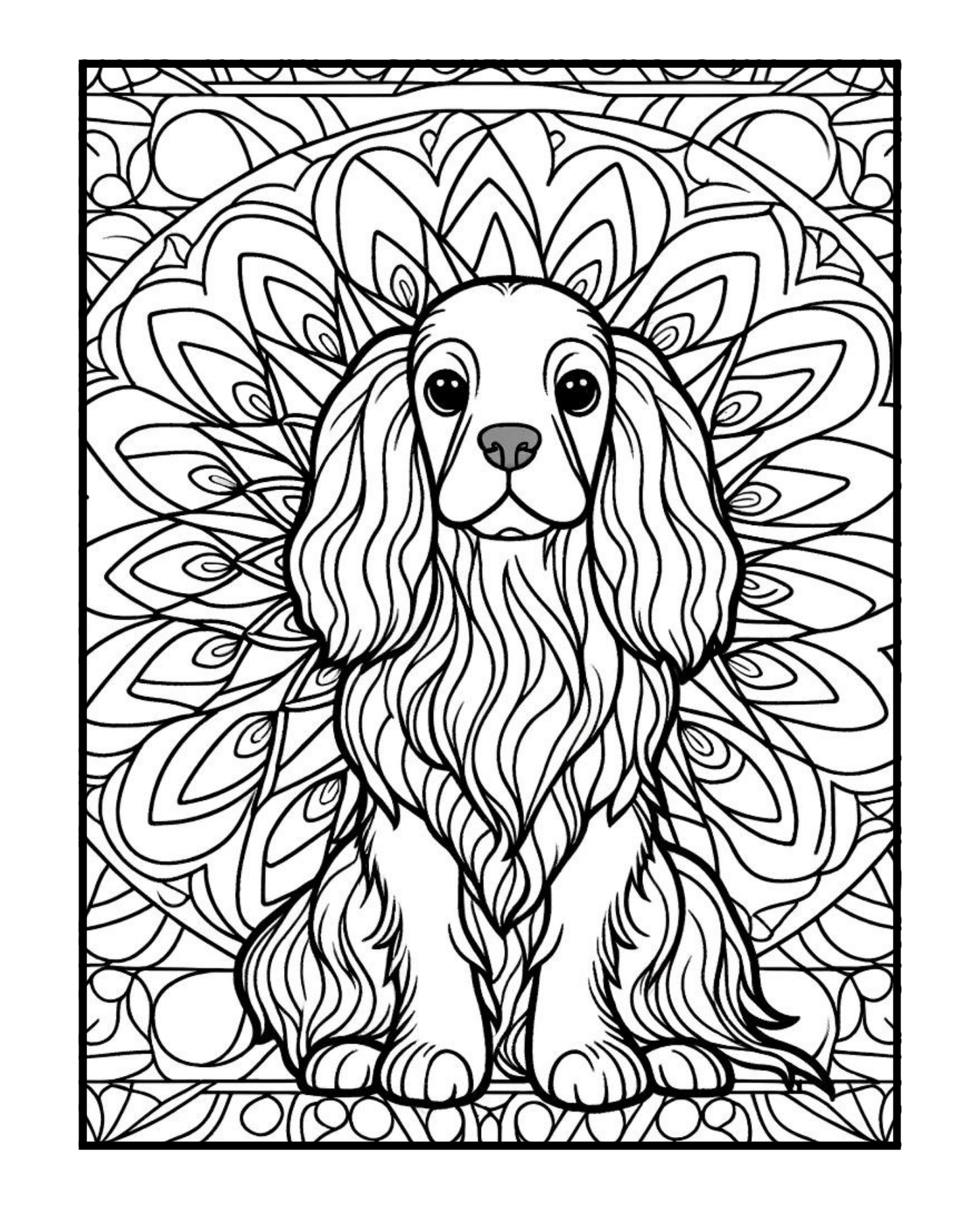 Cocker Spaniel - Adult Coloring Book