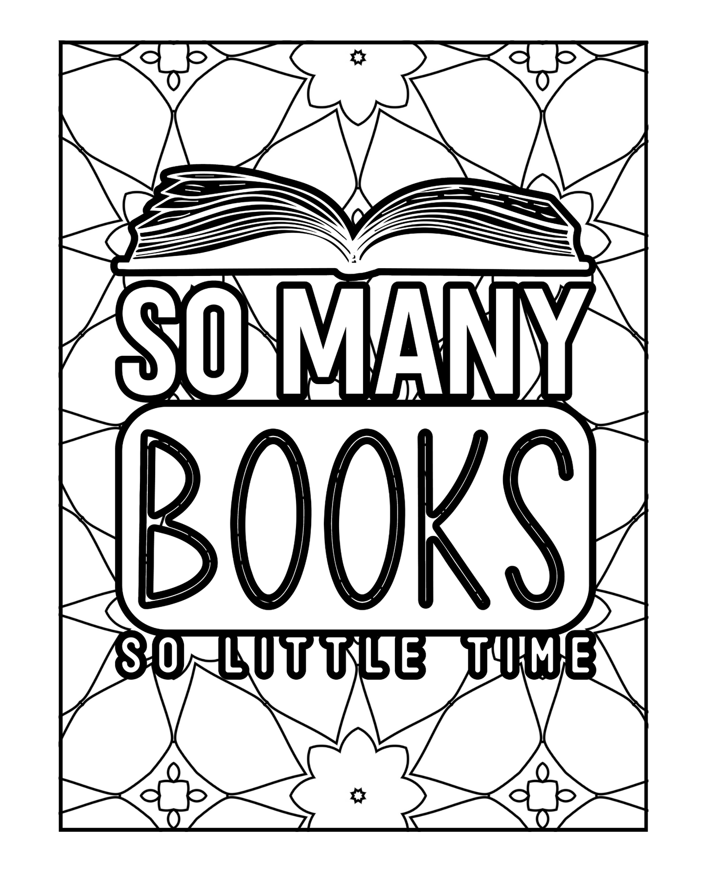 Beyond Black and White - A Book Lovers Adult Coloring Book