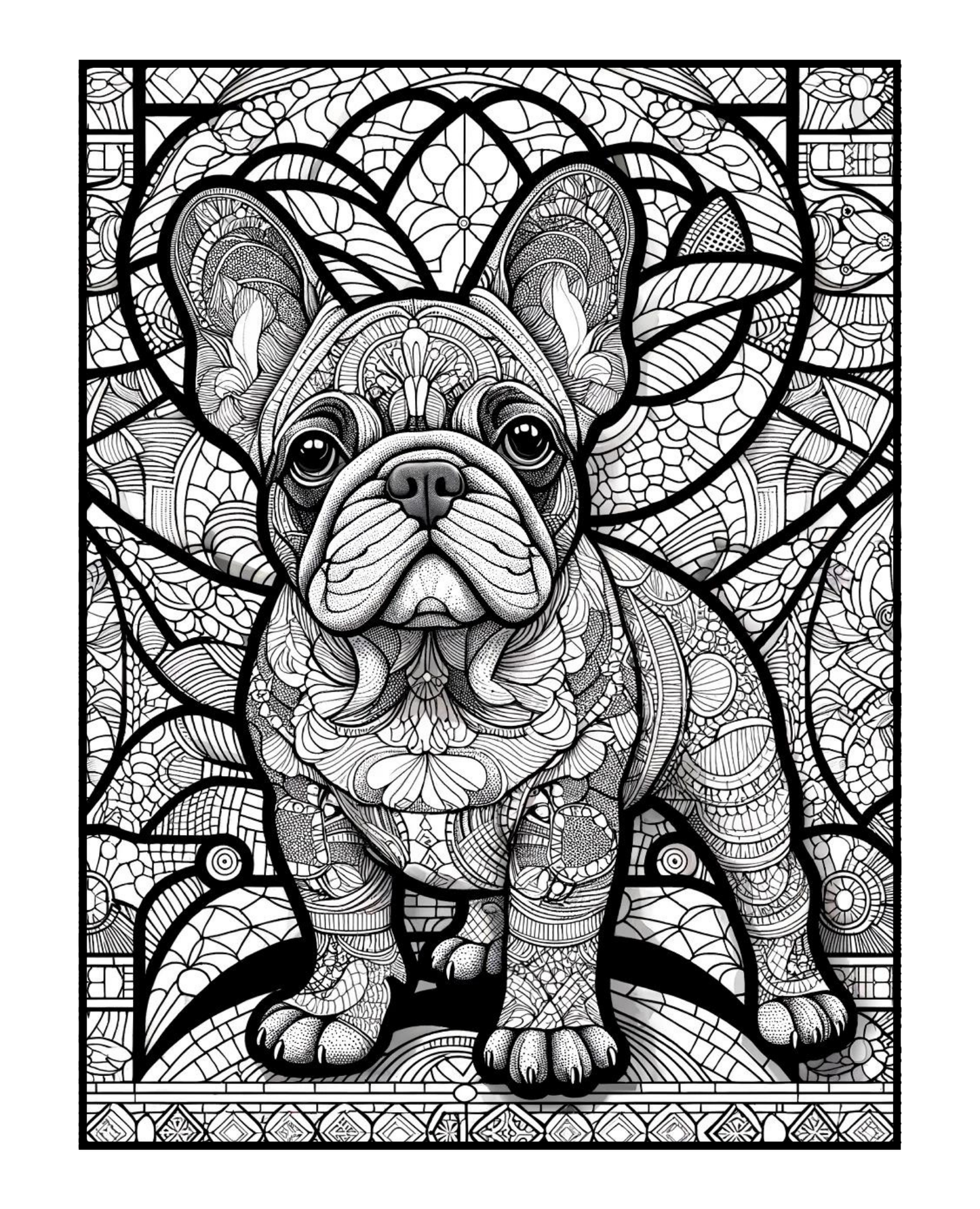 French Bulldog - Adult Coloring Book