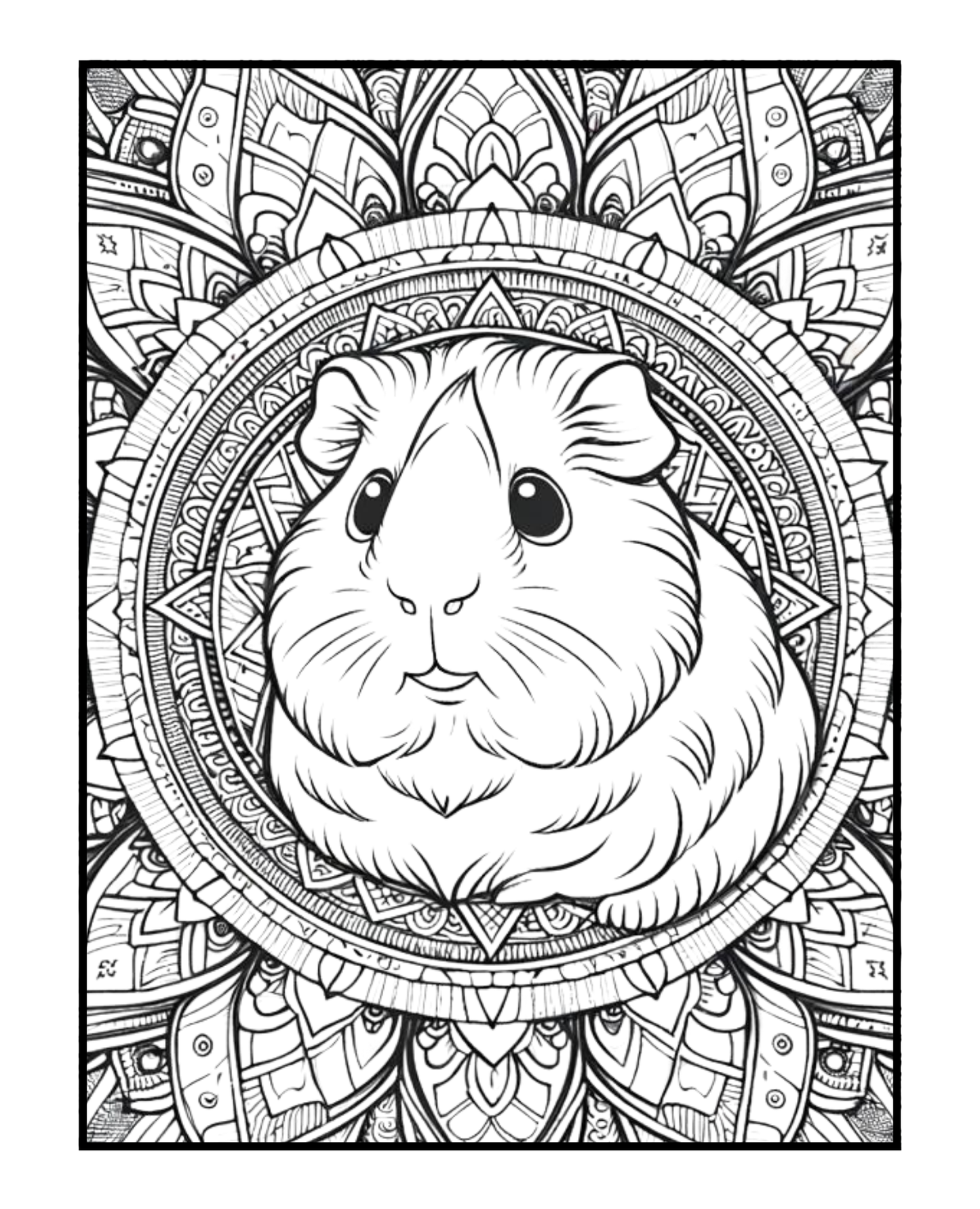 Guinea Pig - Adult Coloring Book