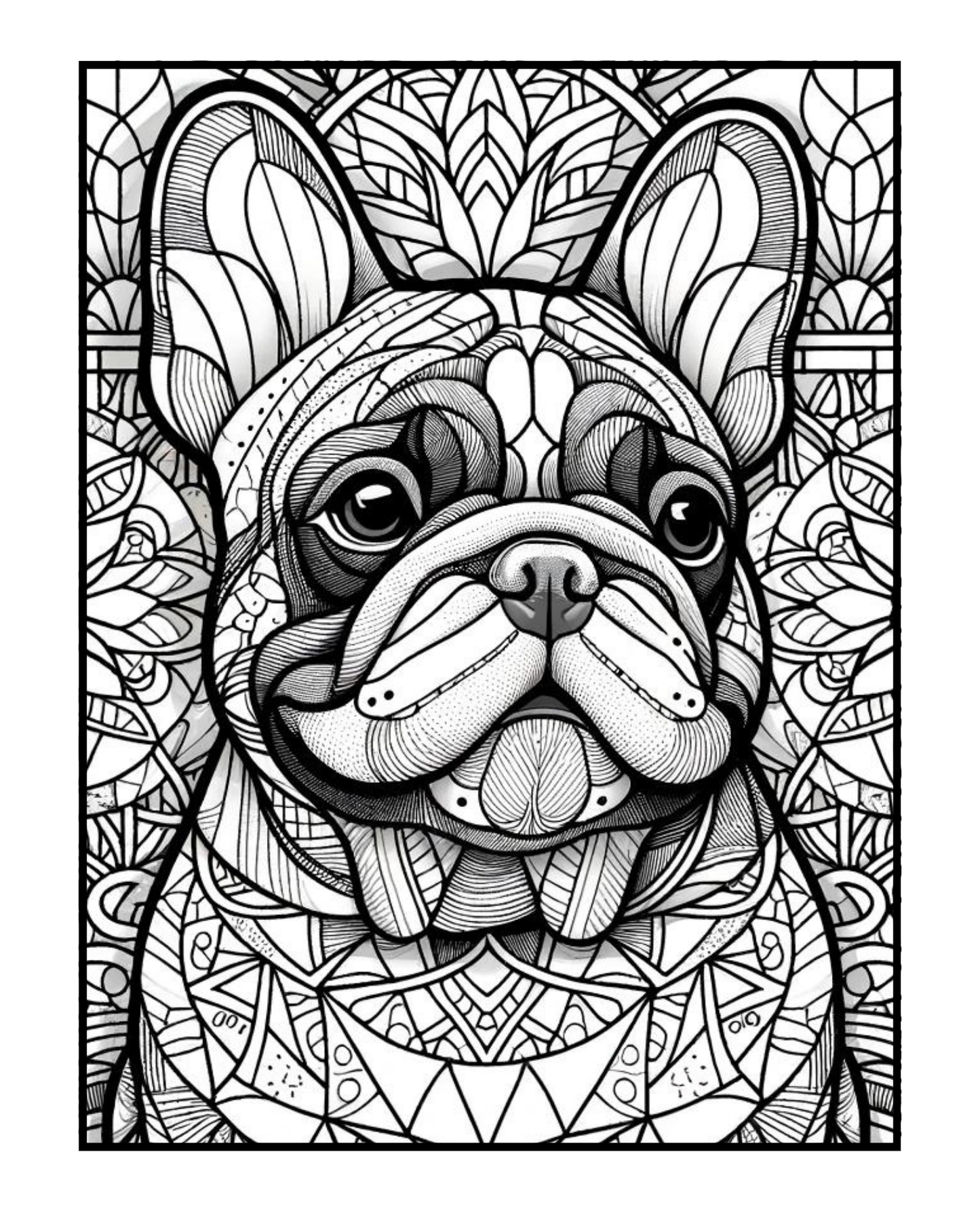 French Bulldog - Adult Coloring Book