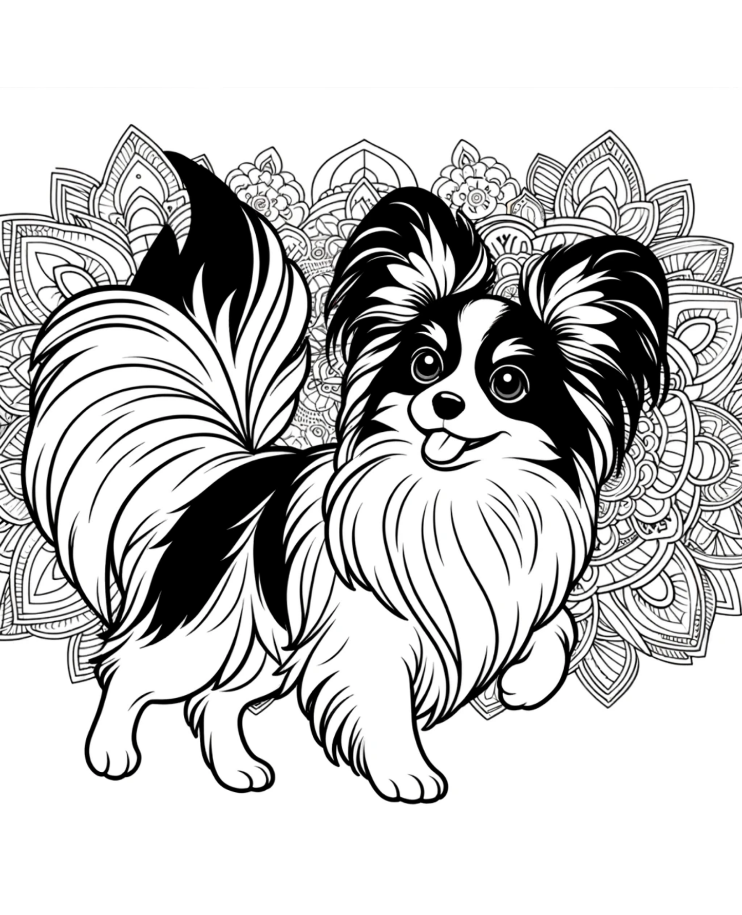Papillon - Adult Coloring Book