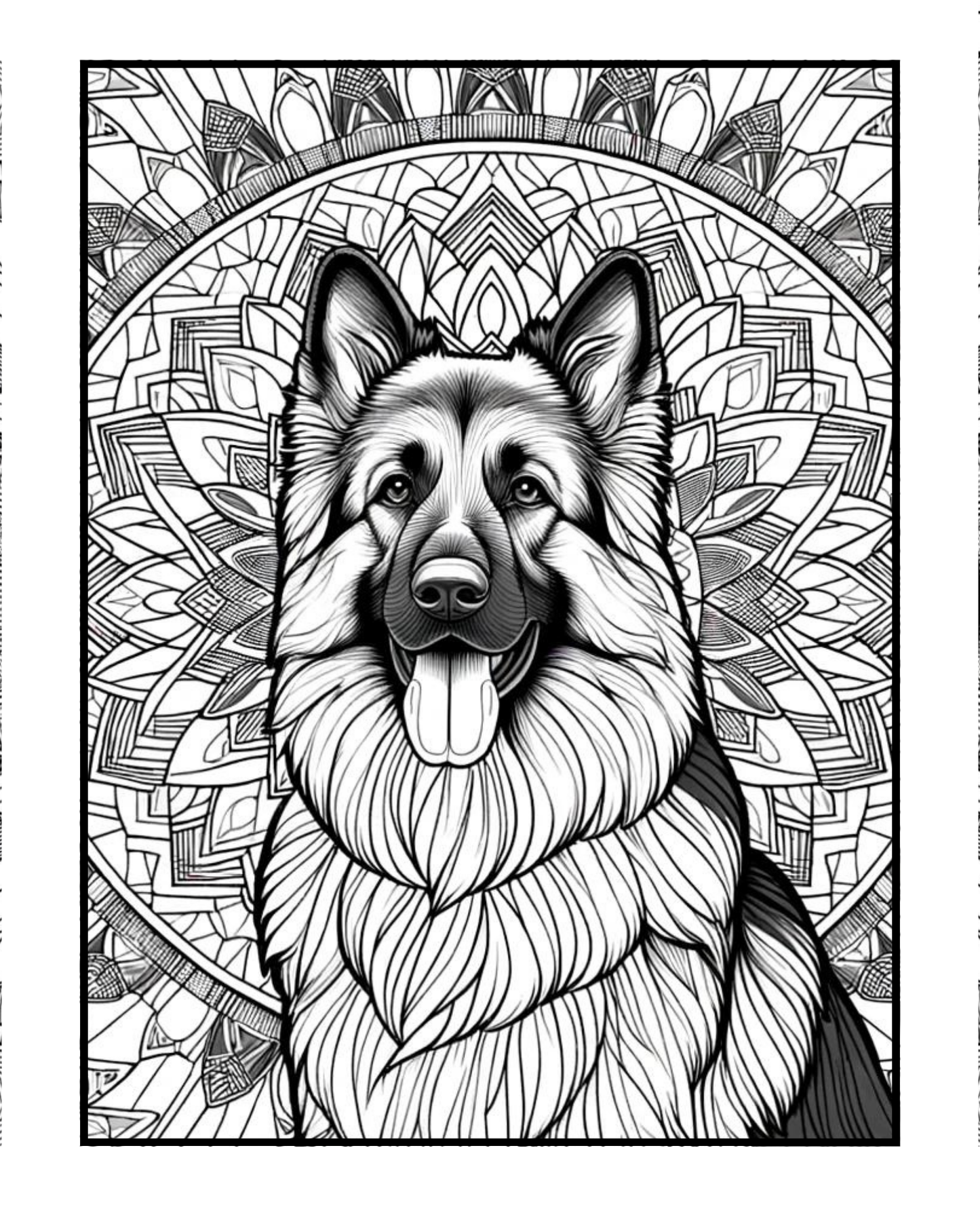German Shepherd - Adult Coloring Book