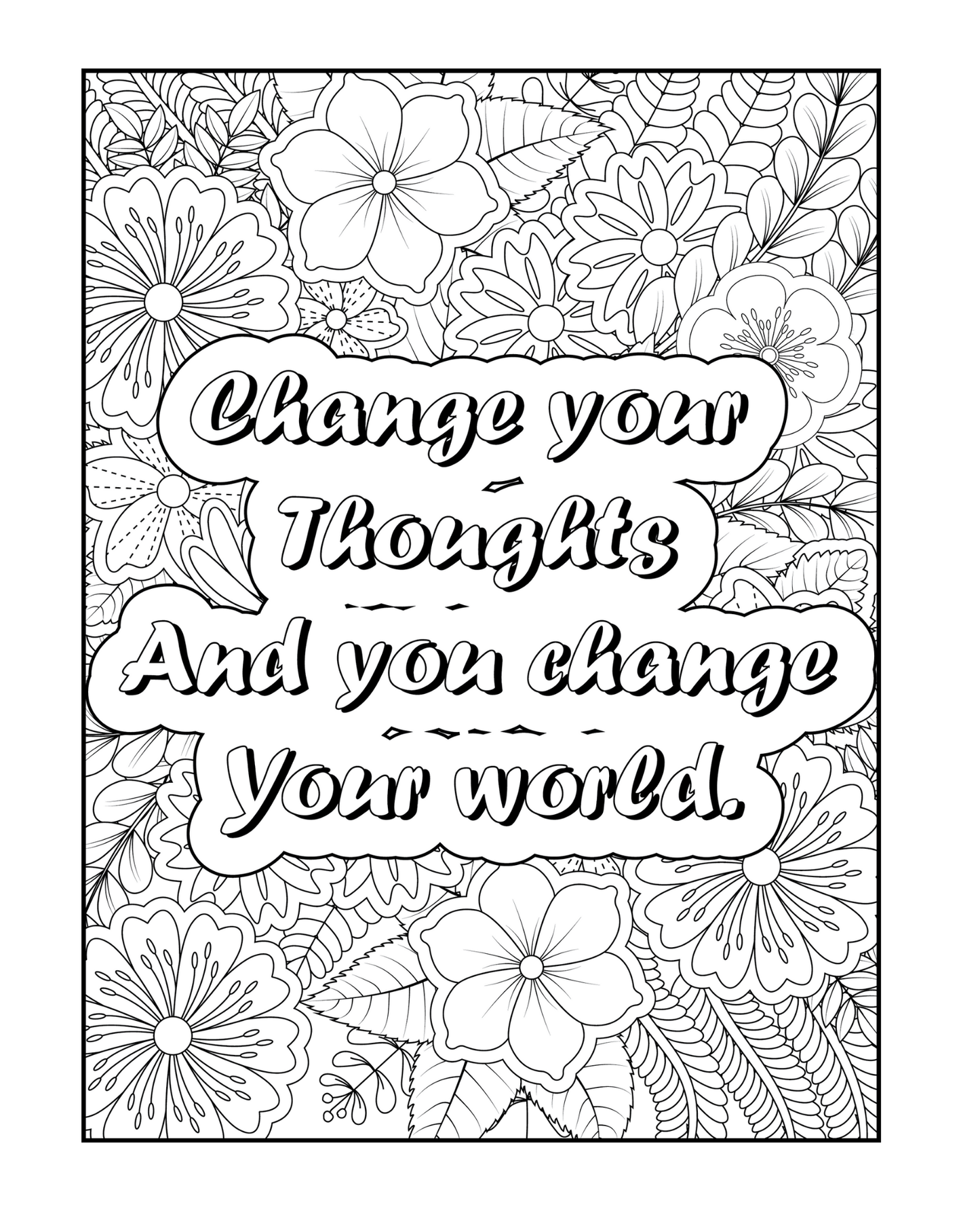 Normalize Positivity - Adult Coloring Book