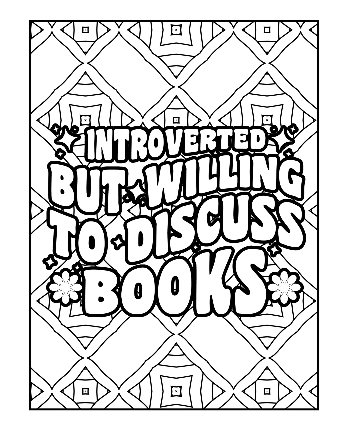 Beyond Black and White - A Book Lovers Adult Coloring Book