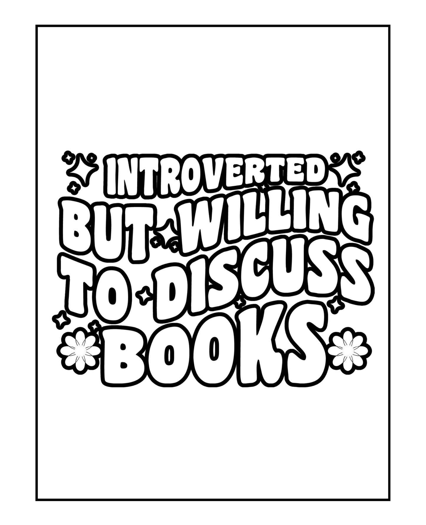 Beyond Black and White - Bold and Easy - A Book Lovers Adult Coloring Book