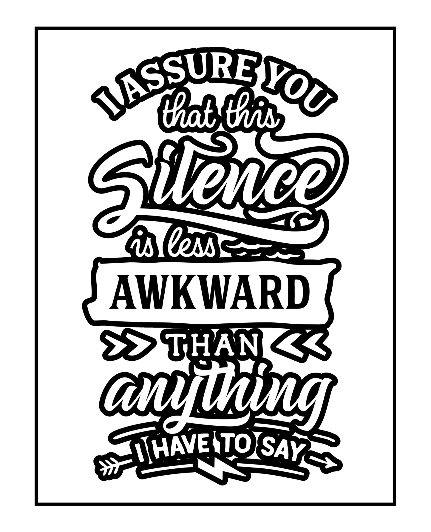 Introvert - Bold and Easy - Adult Coloring Book