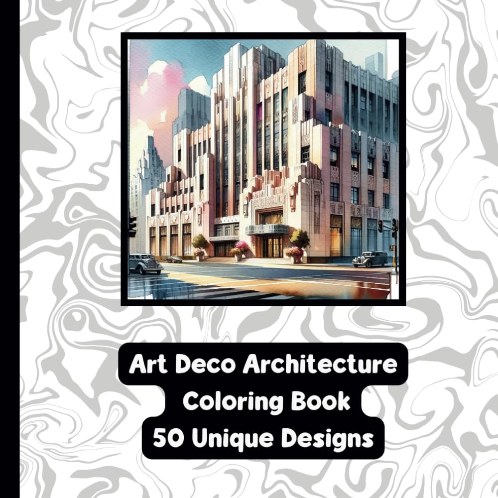 Art Deco Architecture - Adult Coloring Book