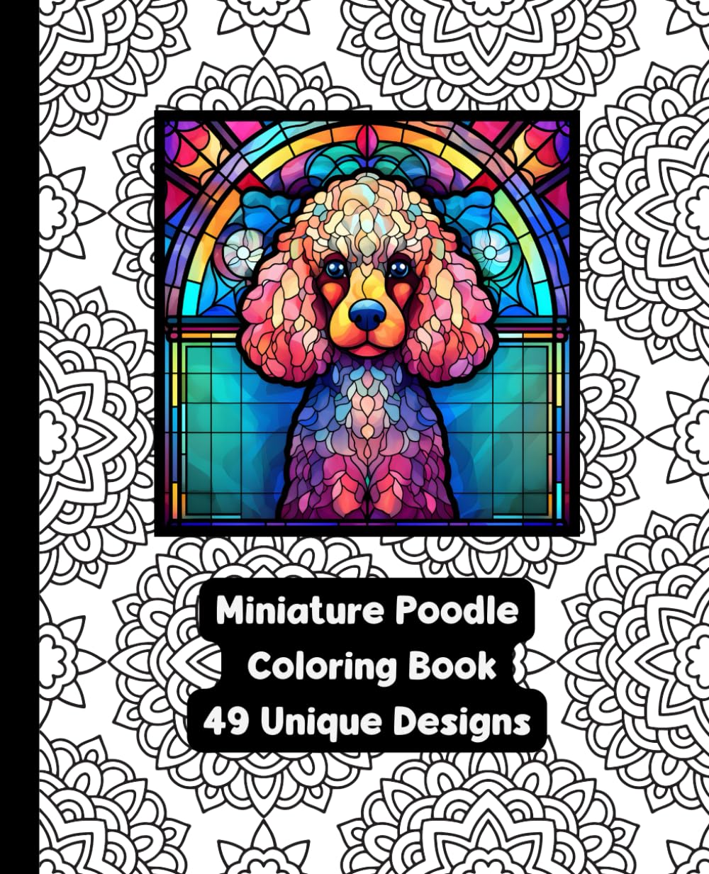 Miniature Poodle - Adult Coloring Book