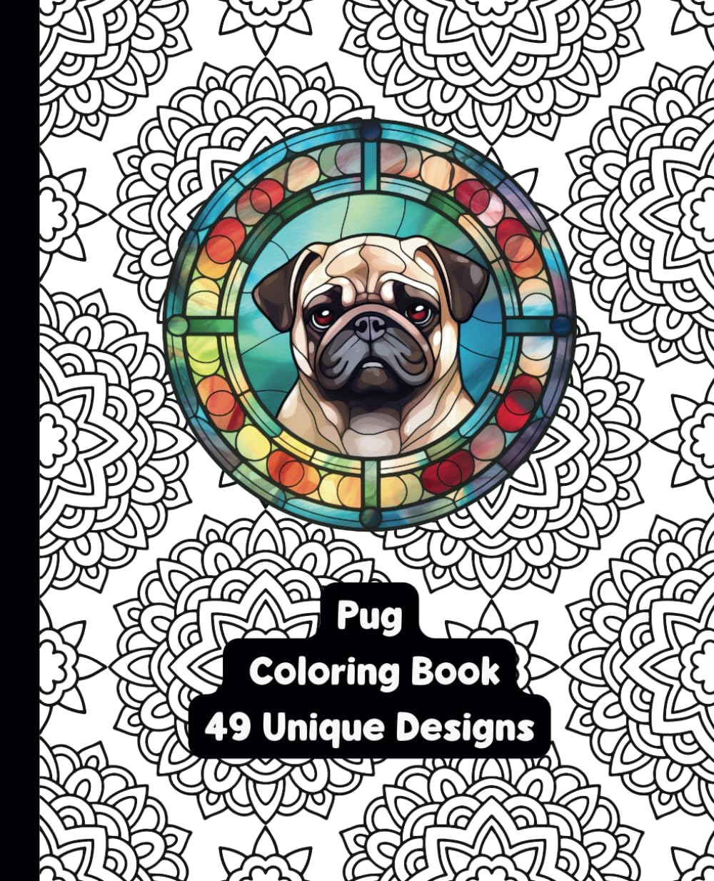 Pug - Adult Coloring Book