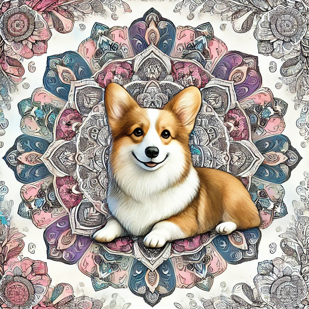 Mandalas + Corgis = Ultimate Relaxation! 🐕🌸