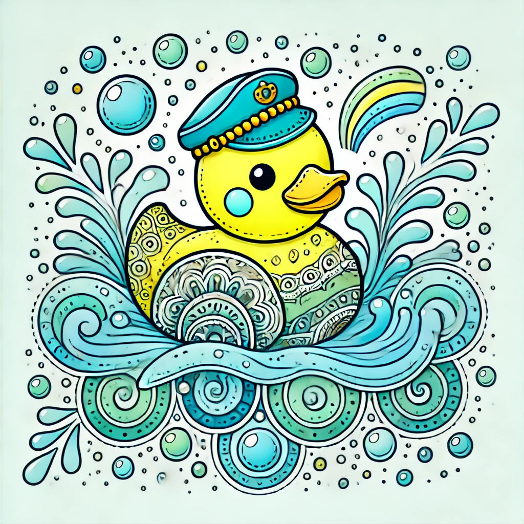 A Splash of Fun with This Free Rubber Ducky Coloring Page!