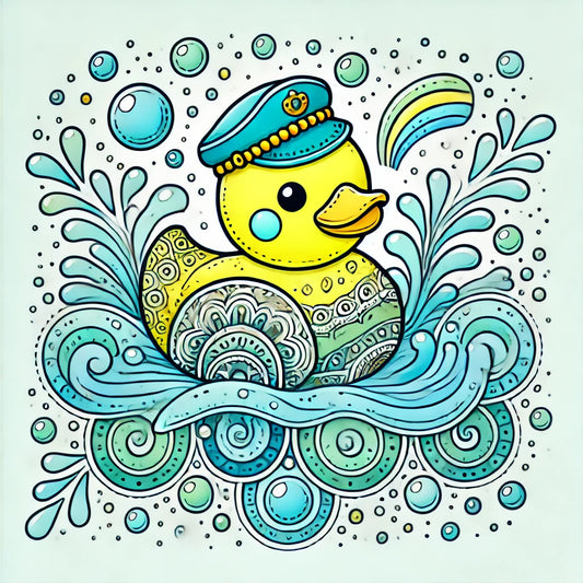 A Splash of Fun with This Free Rubber Ducky Coloring Page!