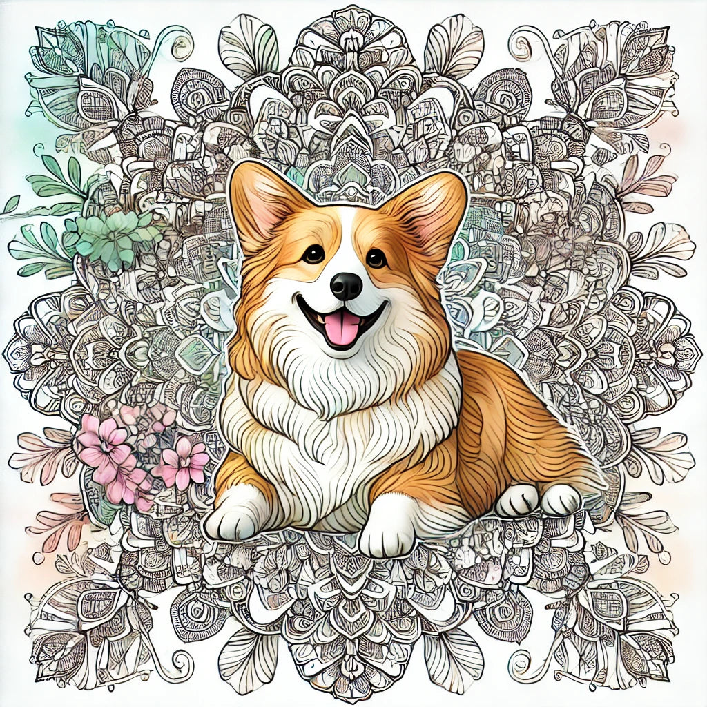 Time to Unwind with This Corgi Mandala Freebie! 🐕🌀