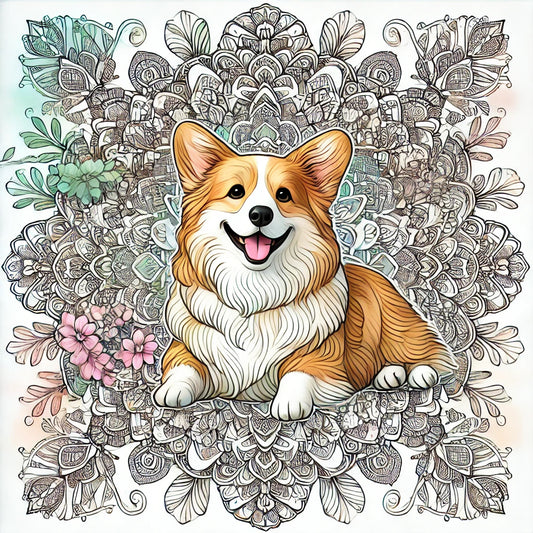 Time to Unwind with This Corgi Mandala Freebie! 🐕🌀