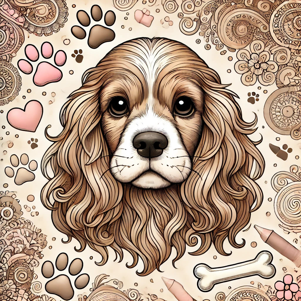 Relax and Color with Today’s Cocker Spaniel Freebie! 🐾🌸