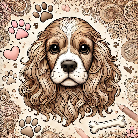 Relax and Color with Today’s Cocker Spaniel Freebie! 🐾🌸