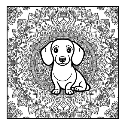 Dachshund - Mandala Adult Coloring Book
