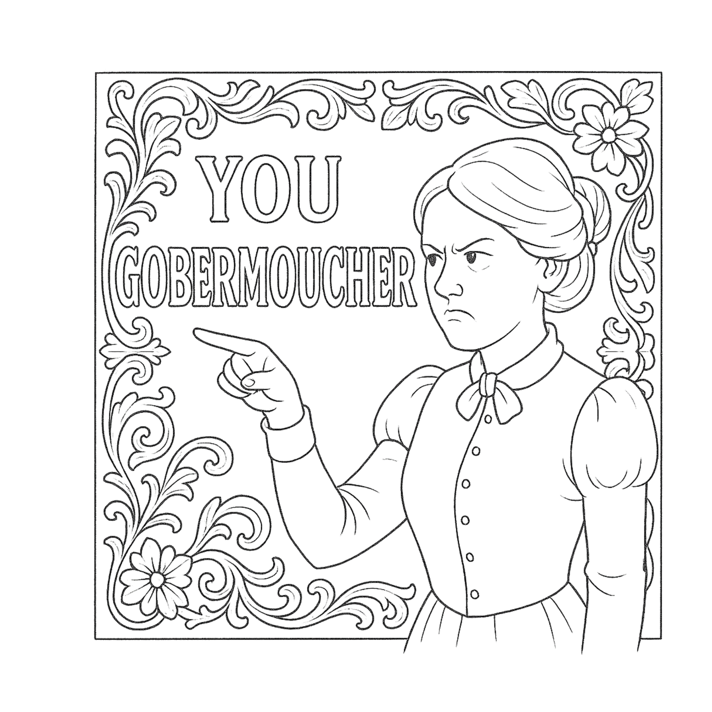 Victorian Insults For The Properly Improper Coloring Book
