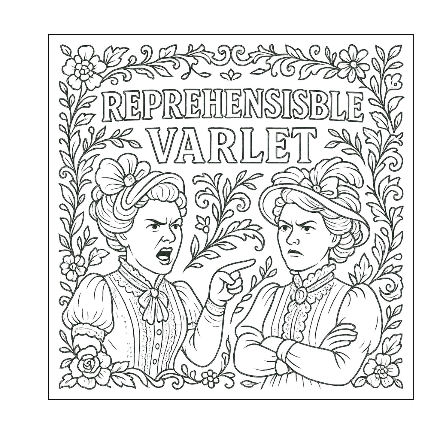 Victorian Insults For The Properly Improper Coloring Book