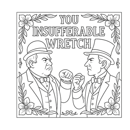 Victorian Insults For The Properly Improper Coloring Book