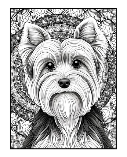 Yorkshire Terrier - Adult Coloring Book